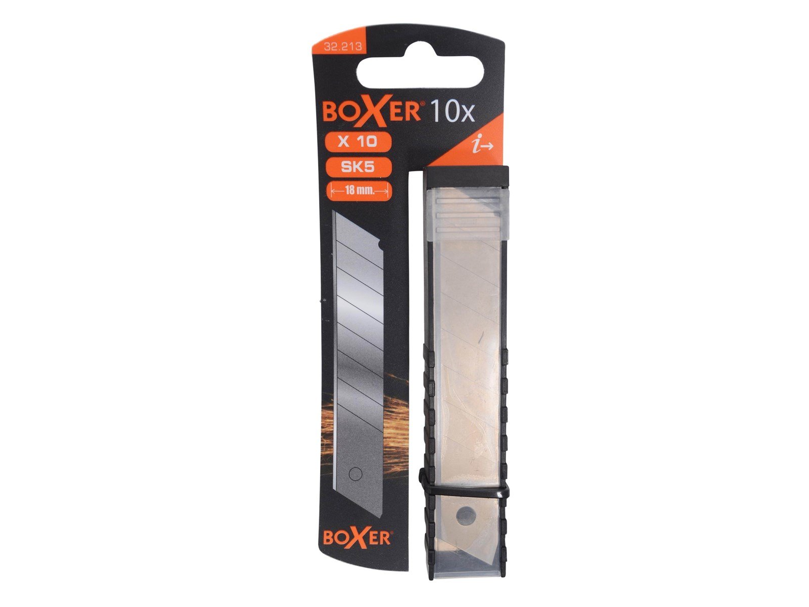 Boxer Snap-off blade 18 mm. x 10 - SK5 steel Boxer Snap-off blade 18 mm. x 10 - SK5 steel